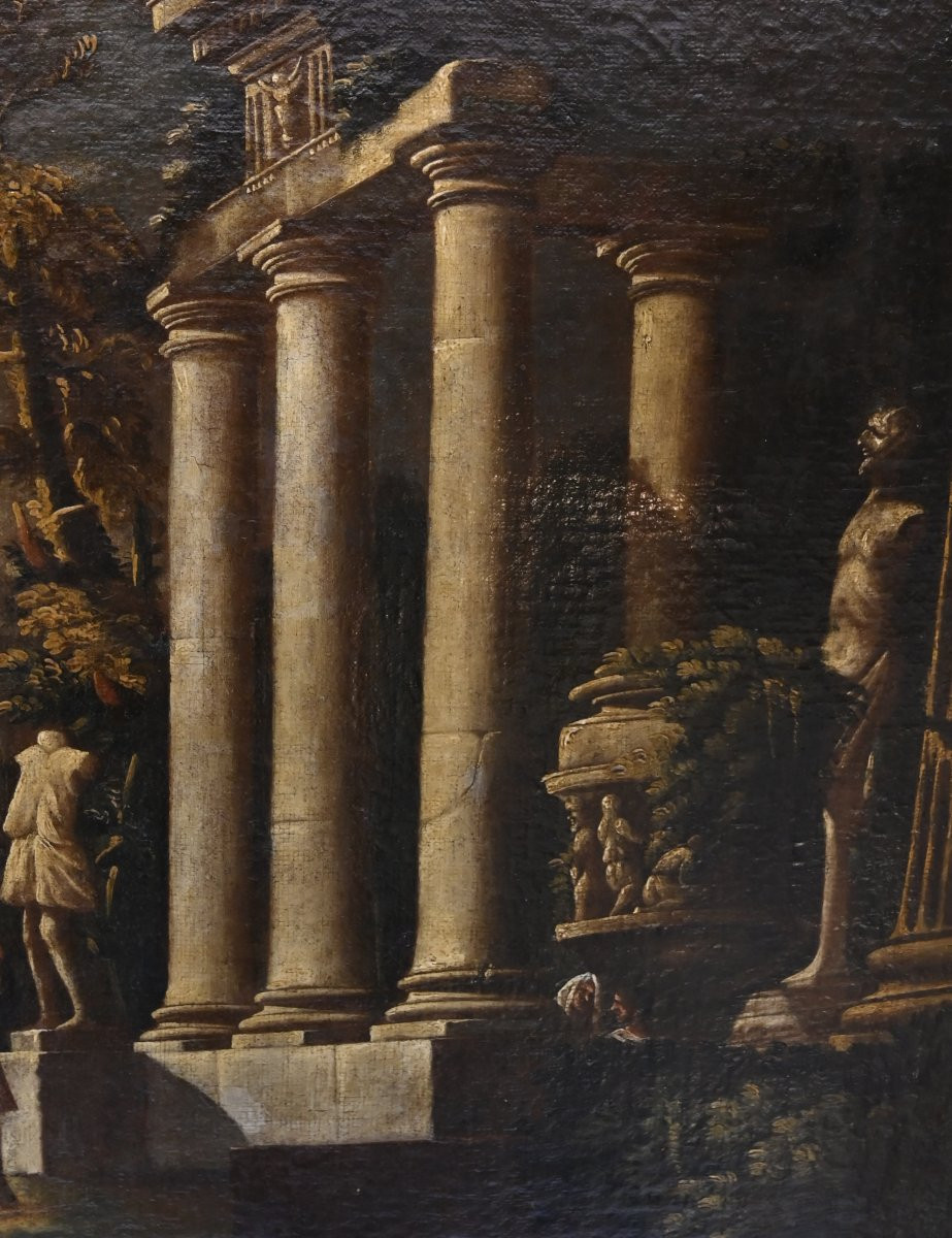 Paire De Tableaux - École Napolitaine - Italie XVIIIe Siècle-photo-1